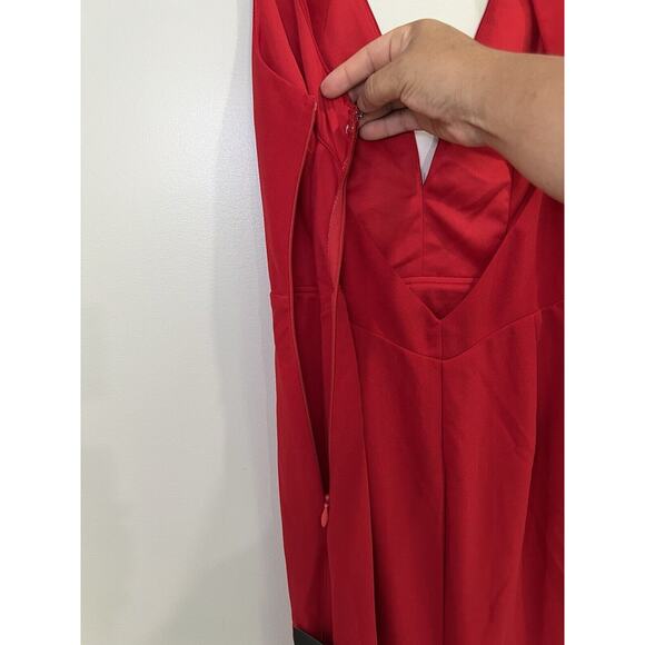 Lulus All For The Romance Red Backless Mermaid Maxi Dress Size Small - Picture 7 of 8